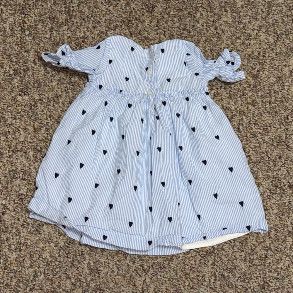 Girls 2T Gymboree Blue and White‎ Striped Dress
